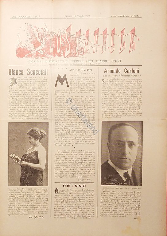 Giornale di Teatri Lettere e Arti - Lo Staffile N. …