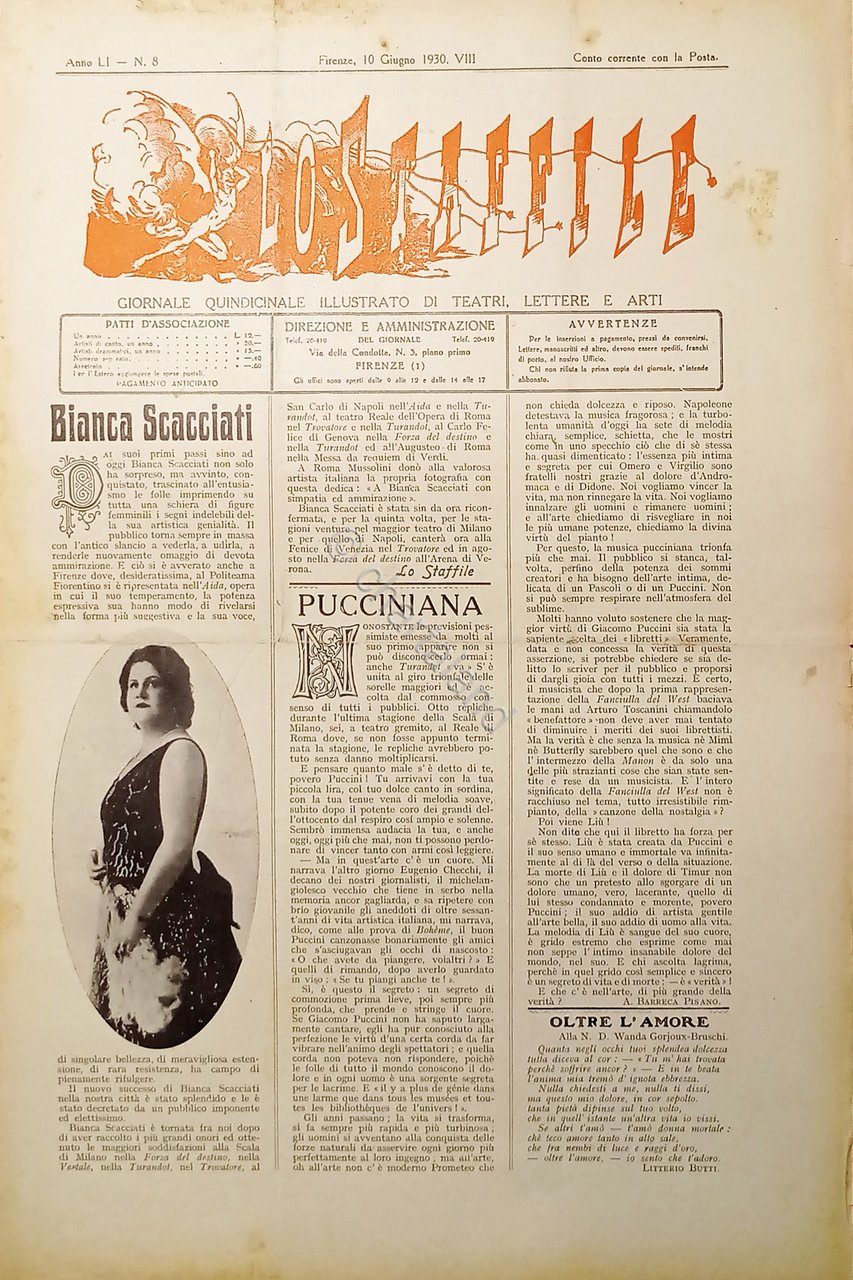 Giornale di Teatri Lettere e Arti - Lo Staffile N. …