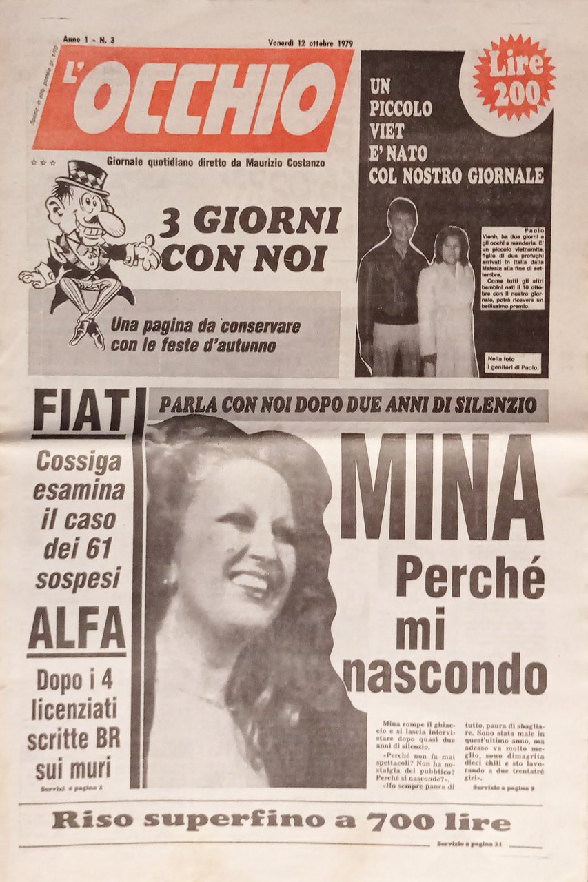 Giornale di Maurizio Costanzo - L'Occhio N. 3 - 1979 …