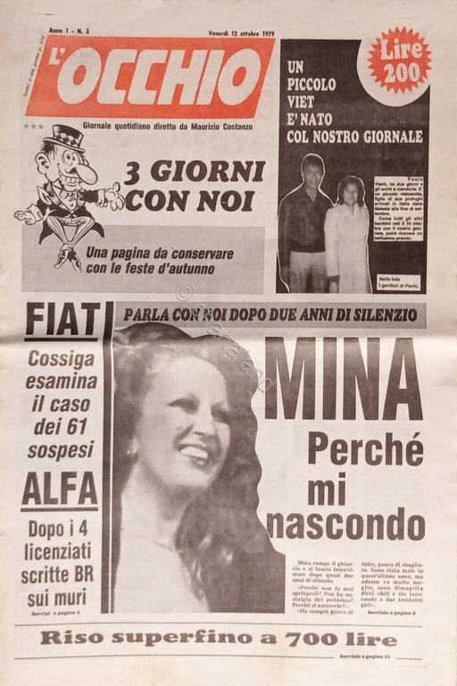 Giornale di Maurizio Costanzo - L'Occhio N. 3 - 1979 …