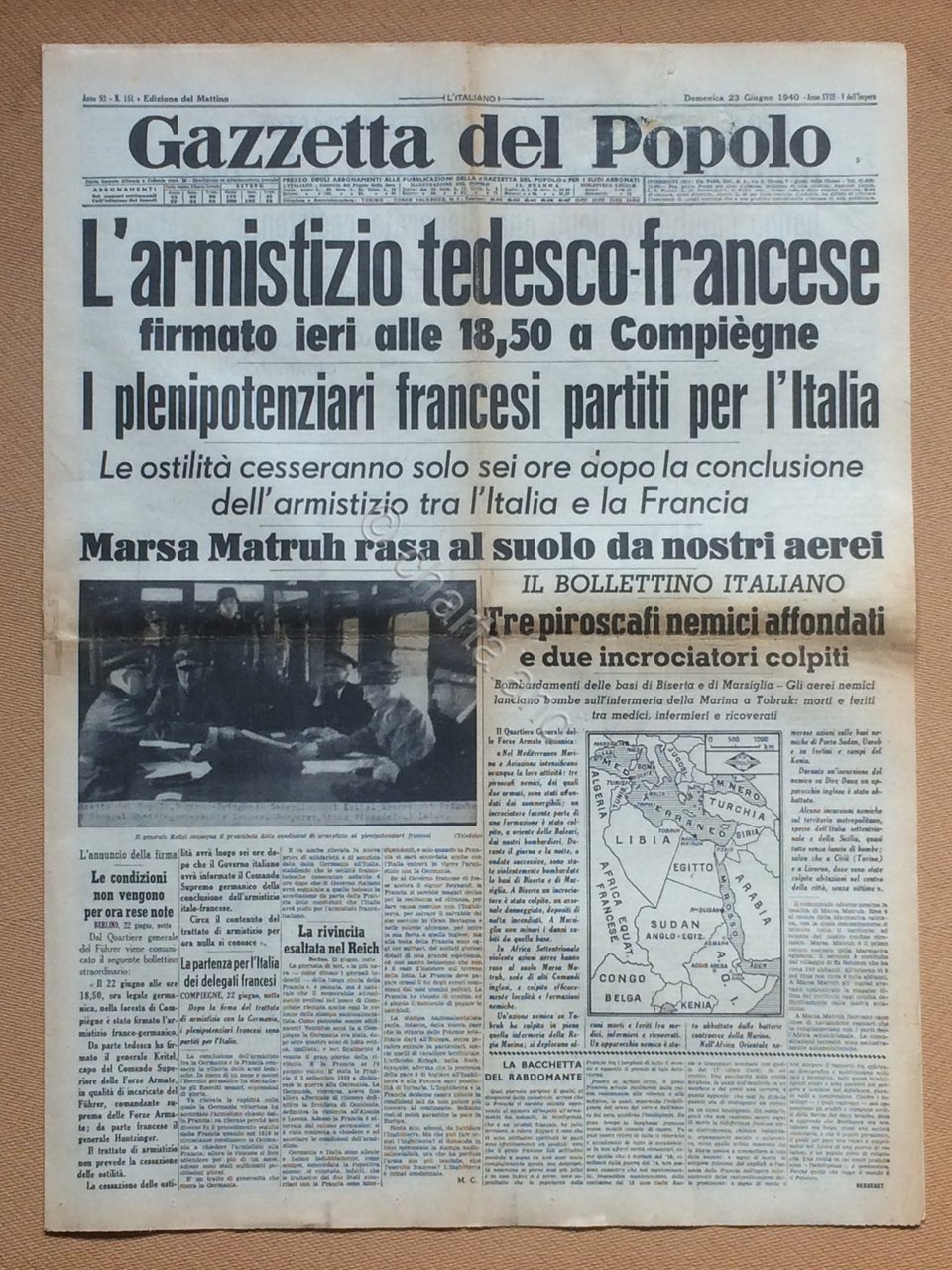 Giornale Gazzetta del Popolo 1940 n. 151 | Immagine principale