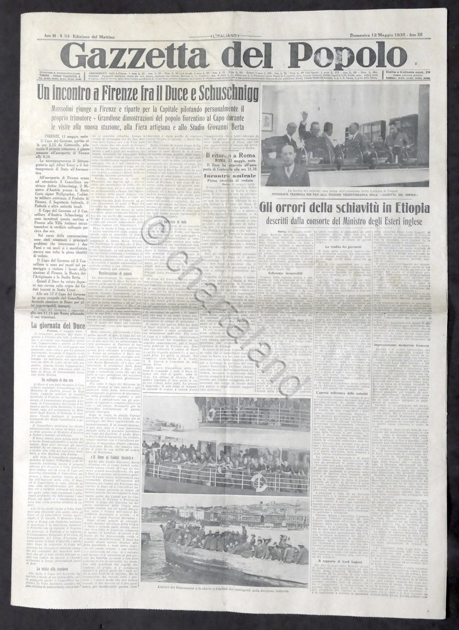 Giornale Gazzetta del Popolo N. 114 - Incontro tra il …