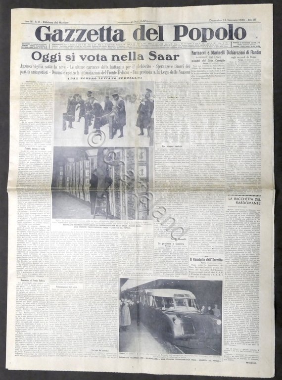 Giornale Gazzetta del Popolo N. 12 - Oggi si vota …