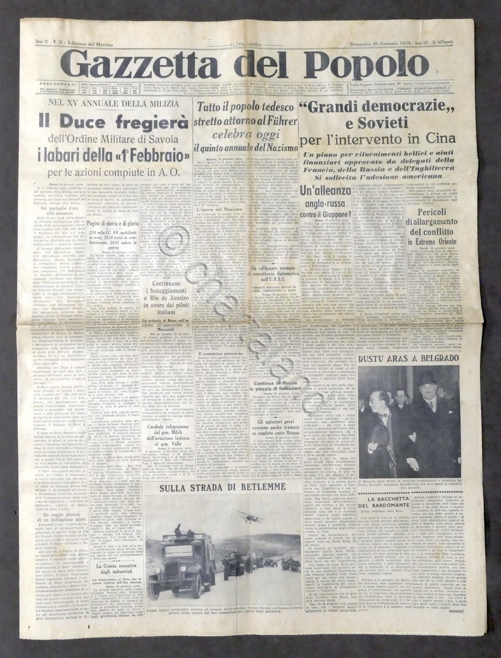 Giornale Gazzetta del Popolo N. 26 - Grandi democrazie e …