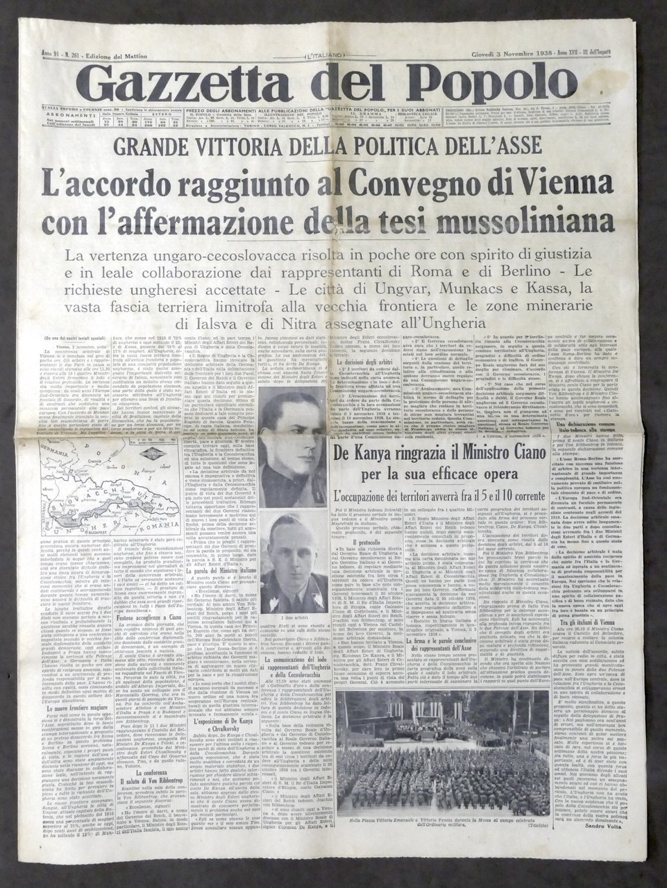 Giornale Gazzetta del Popolo N. 261 - Grande vittoria politica …