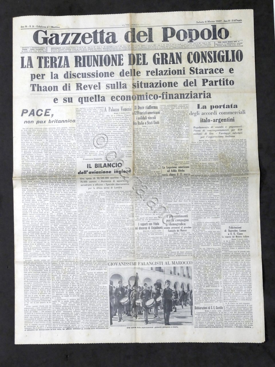 Giornale Gazzetta del Popolo N. 56 - La terza riunione …