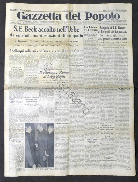 Giornale Gazzetta del Popolo N. 56 Merid. - S. E. …
