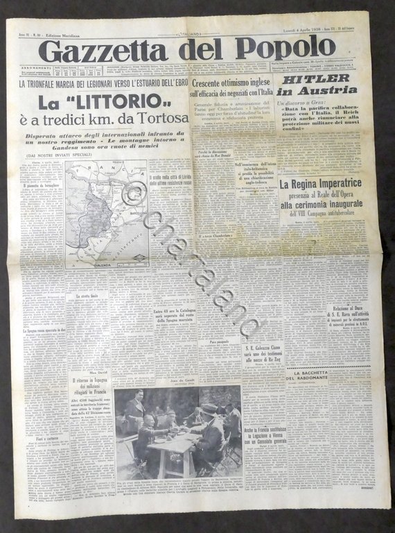 Giornale Gazzetta del Popolo N. 80 Merid. - Hitler in …