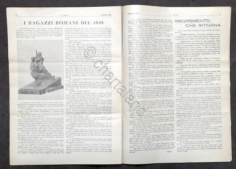Giornale Il 1849 - N. 6-7-8 - febbraio 1949 - …