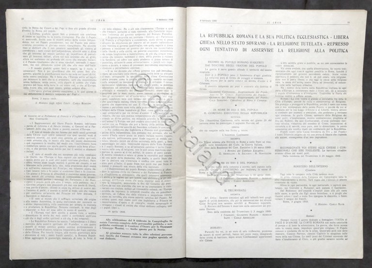 Giornale Il 1849 - N. 6-7-8 - febbraio 1949 - …