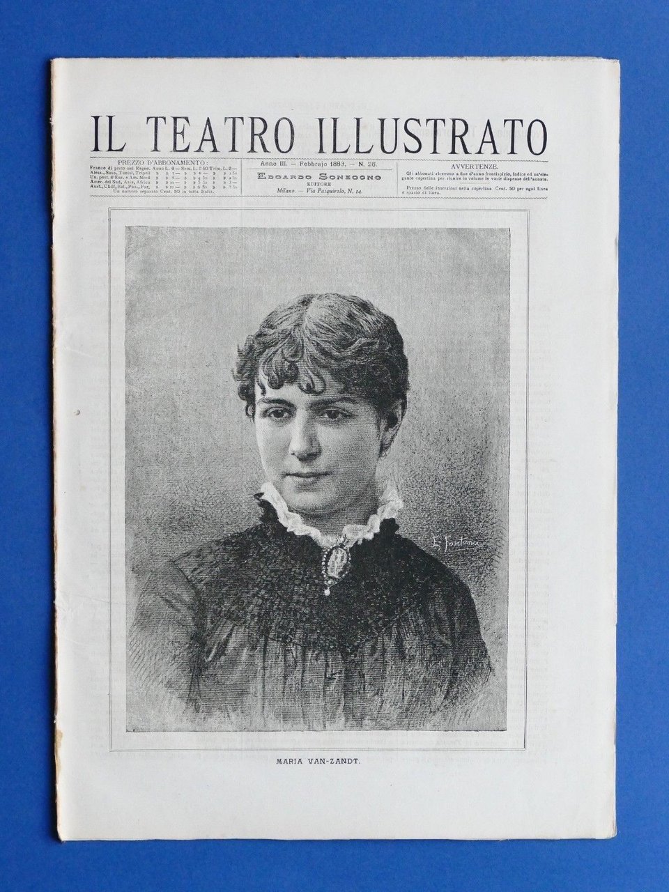 Giornale Il Teatro illustrato - Anno III - febbraio 1883 … | Immagine principale