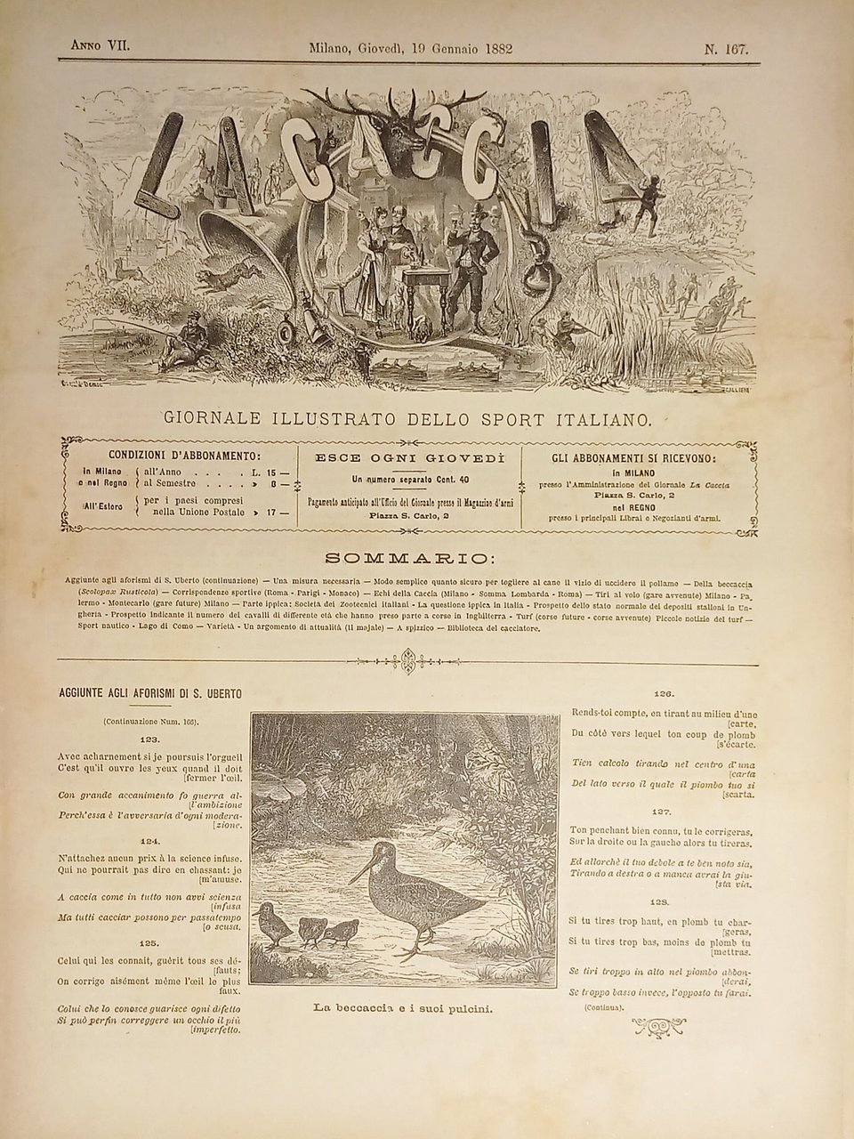 Giornale Illustrato dello Sport Italiano - La Caccia N. 167 …