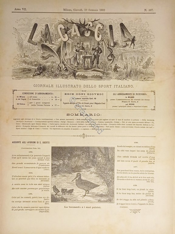 Giornale Illustrato dello Sport Italiano - La Caccia N. 167 …
