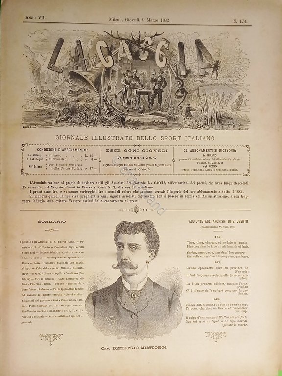 Giornale Illustrato dello Sport Italiano - La Caccia N. 174 …
