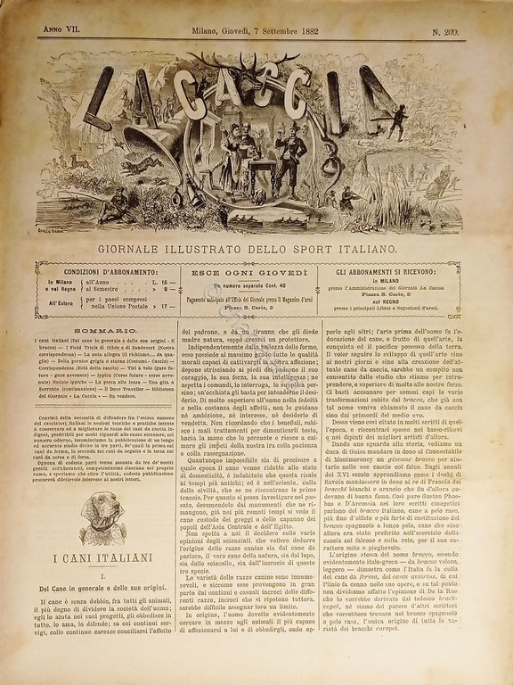 Giornale Illustrato dello Sport Italiano - La Caccia N. 200 …
