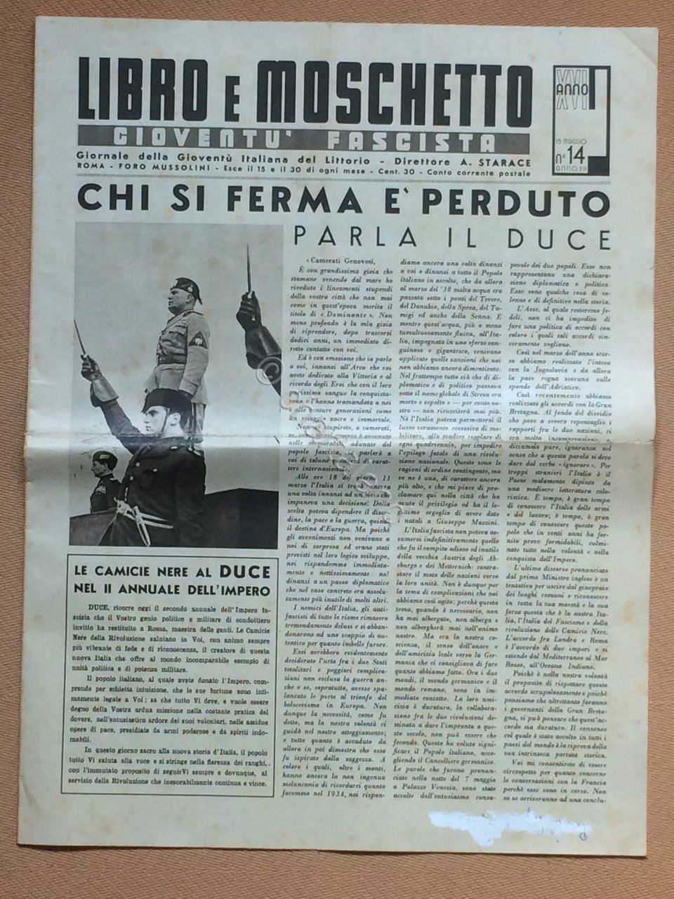 Giornale Libro e Moschetto GIL 1935 n.14 | Immagine principale