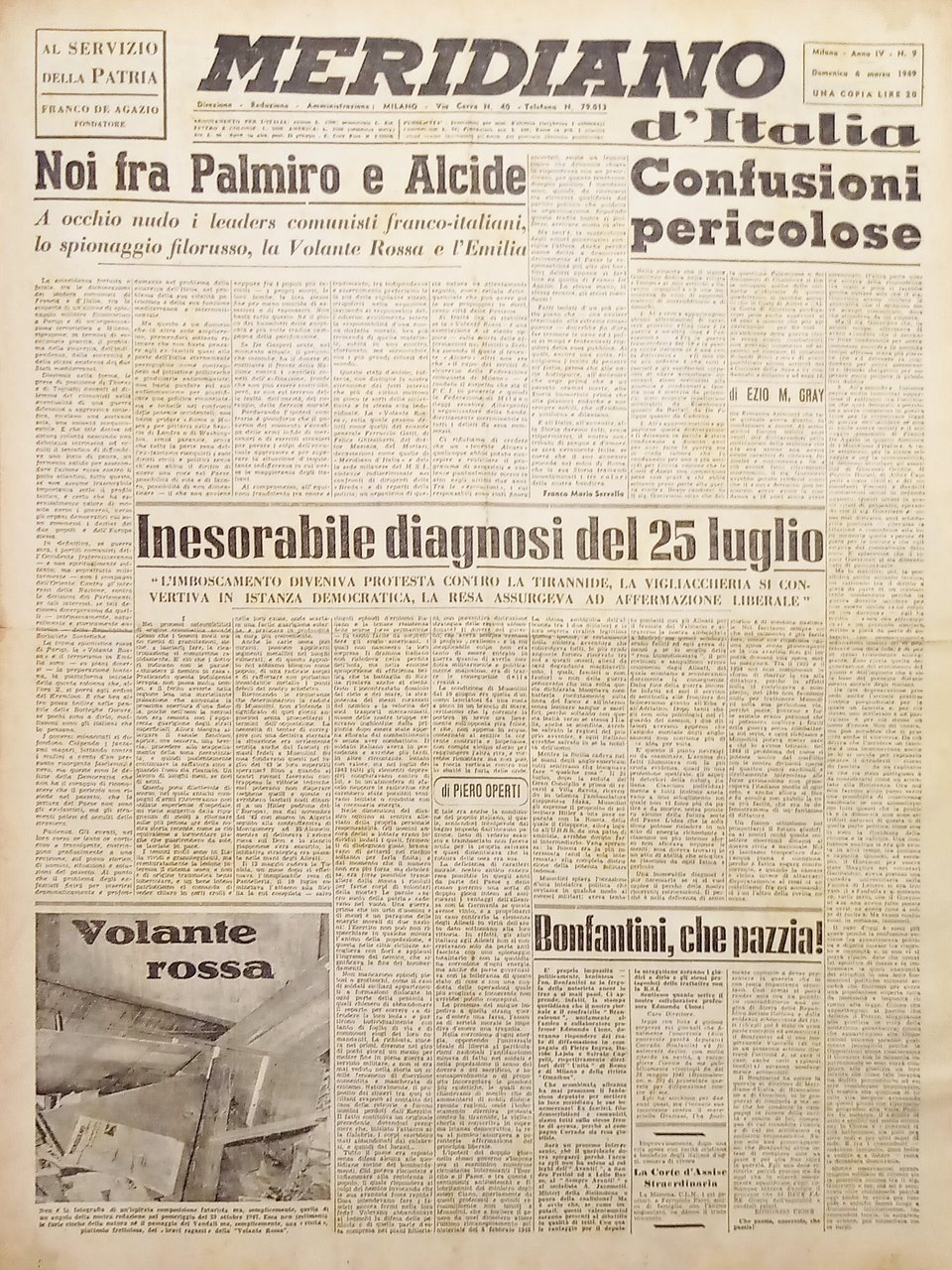 Giornale Meridiano d'italia N. 9 - Noi fra Palmiro e … | Immagine principale