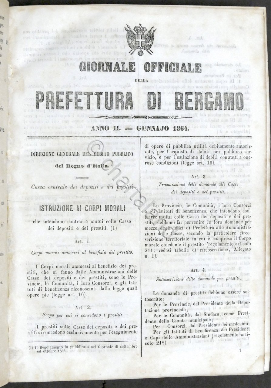 Giornale Officiale della Prefettura di Bergamo - norme e decreti …