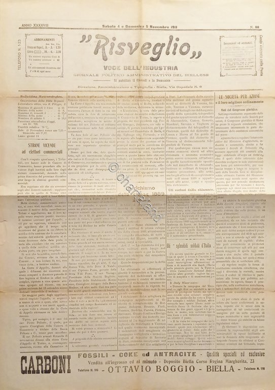 Giornale Politico Biellese - Risveglio Voce dell'Industria N. 88 - …
