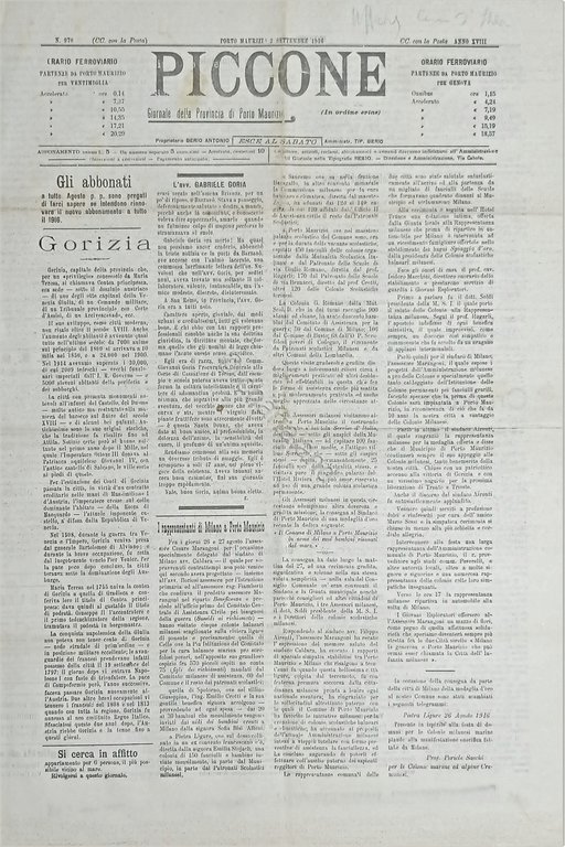 Giornale Provincia Porto Maurizio - Piccione N. 970 - L'avv. … | Immagine Gallery 1