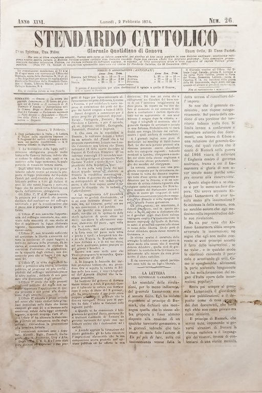 Giornale Quotidiano di Genova - Stendardo Cattolico N. 26 - … | Immagine Gallery 2