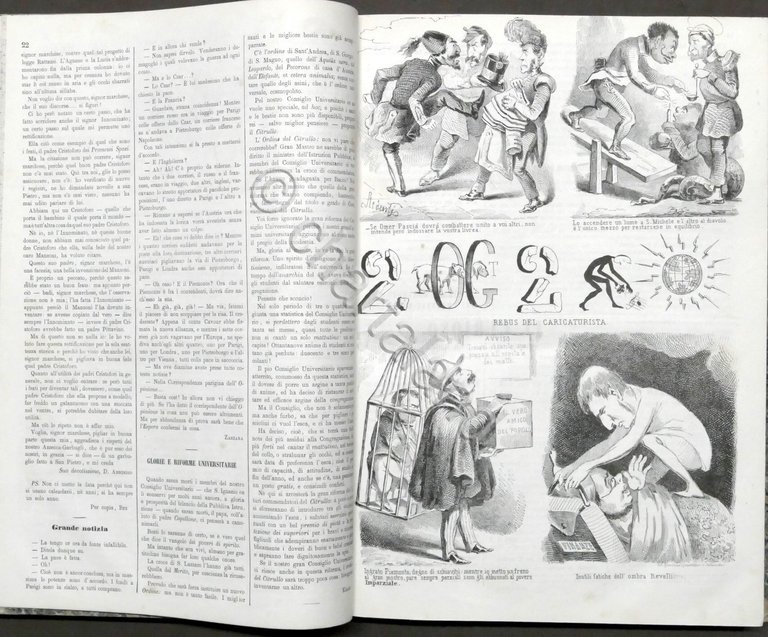 Giornale satirico - Il Fischietto Anno VIII completo - 1855 | Immagine Gallery 7