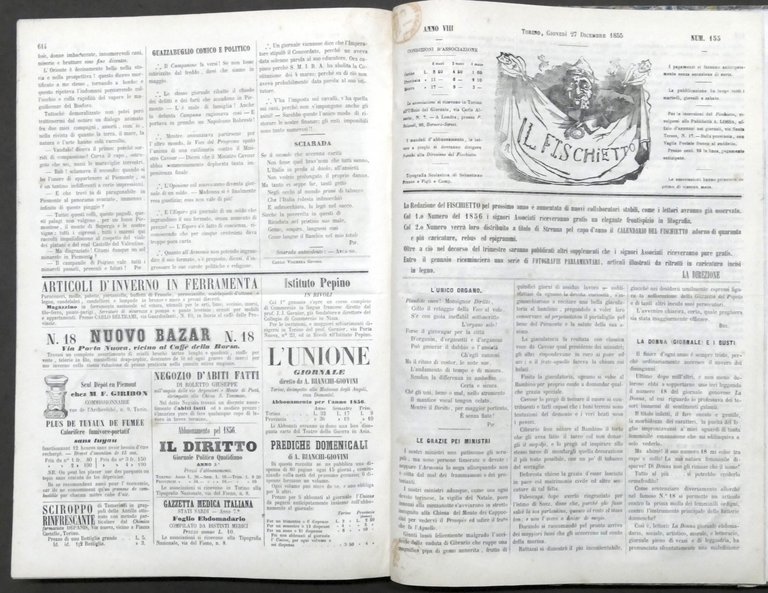 Giornale satirico - Il Fischietto Anno VIII completo - 1855 | Immagine Gallery 9