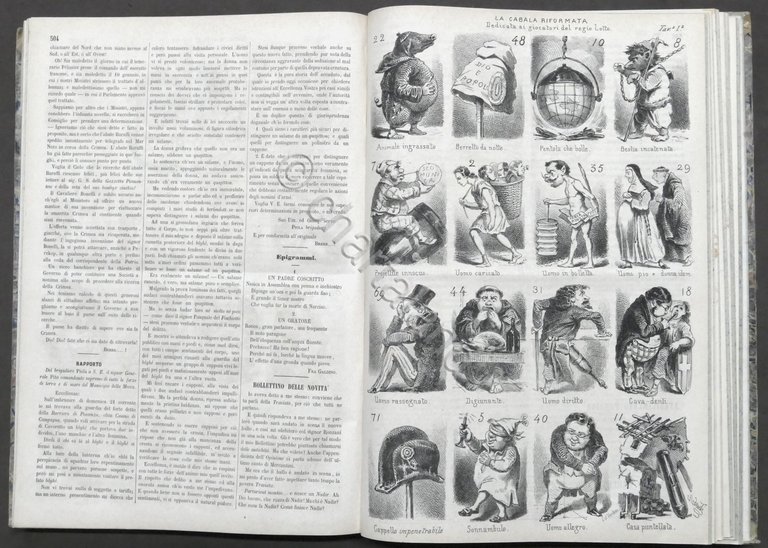 Giornale satirico - Il Fischietto Anno VIII completo - 1855 | Immagine Gallery 12