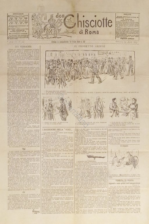 Giornale satirico Umoristico - Il Don Chisciotte di Roma N. …