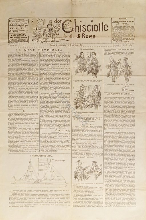 Giornale satirico Umoristico - Il Don Chisciotte di Roma N. …