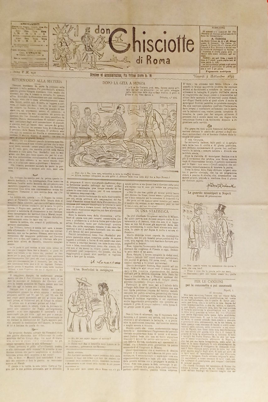 Giornale satirico Umoristico - Il Don Chisciotte di Roma N. …