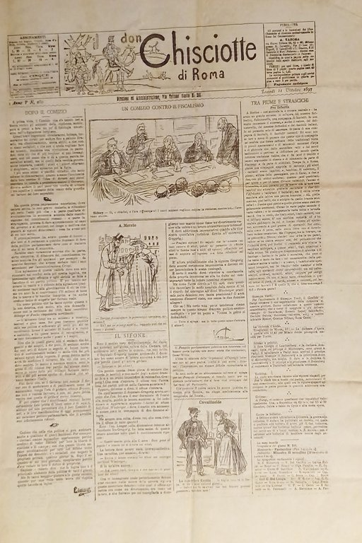 Giornale satirico Umoristico - Il Don Chisciotte di Roma N. 280 - 1897