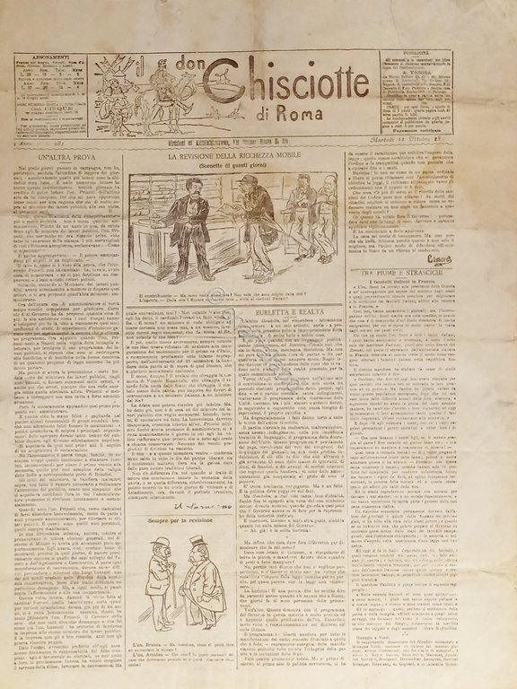 Giornale satirico Umoristico - Il Don Chisciotte di Roma N. …