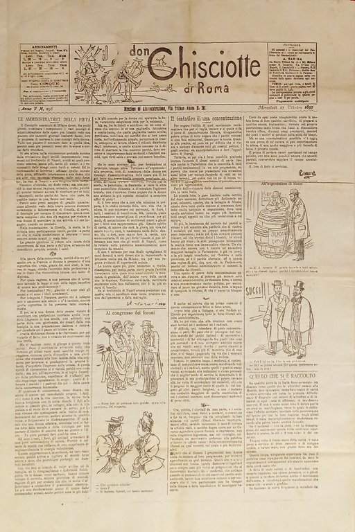 Giornale satirico Umoristico - Il Don Chisciotte di Roma N. 296 - 1897
