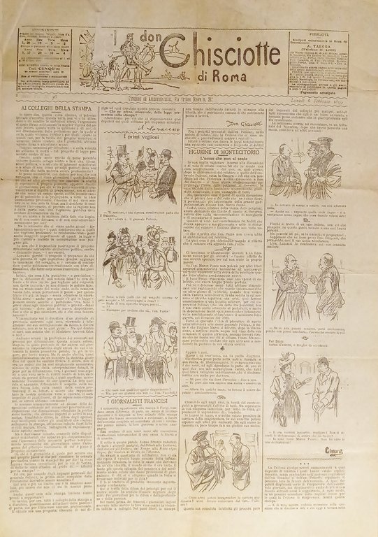 Giornale satirico Umoristico - Il Don Chisciotte di Roma N. 36 - 1899