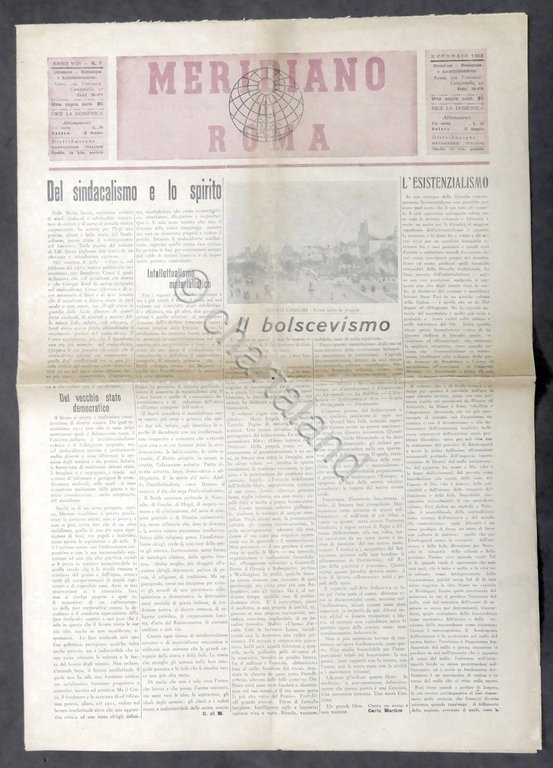 Giornale settimanale - Meridiano di Roma - 3 gennaio 1943 | Immagine Gallery 2