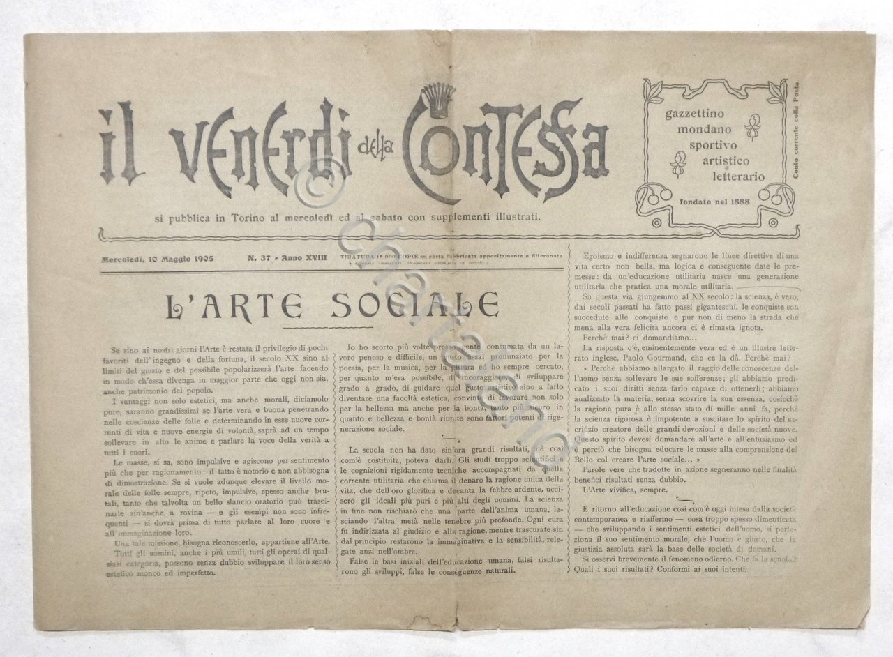 Giornale Torino - Il Venerdì della Contessa - Gazzettino mondano … | Immagine principale