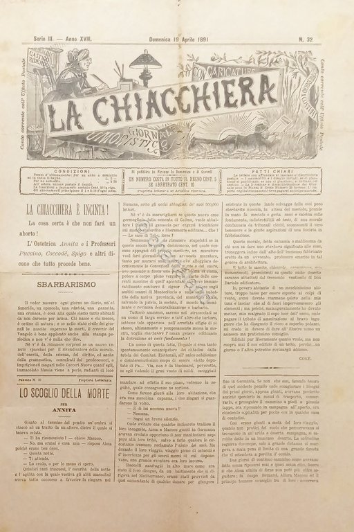 Giornale Umoristico - La Chiacchiera N. 32 - 1891 | Immagine Gallery 2