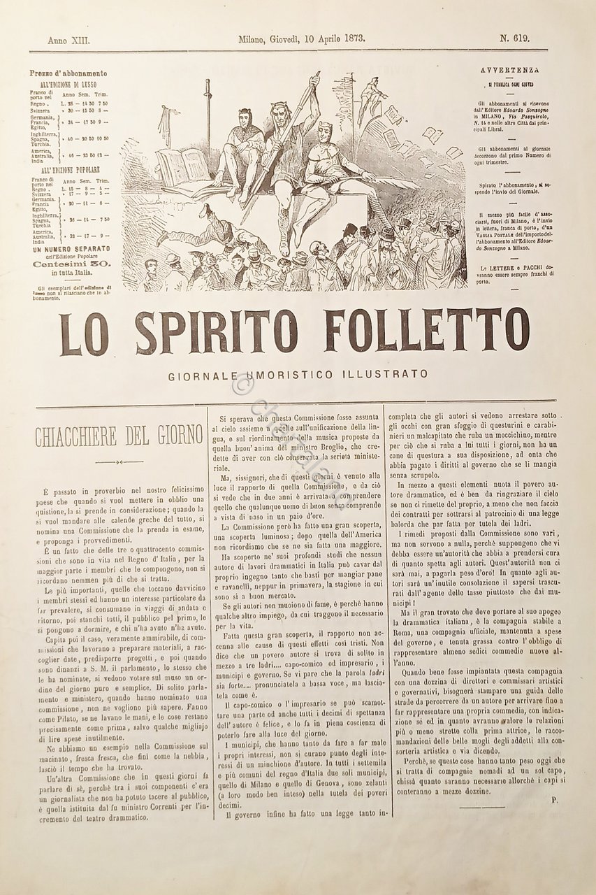 Giornale Umoristico Illustrato - Lo Spirito Folletto N. 619 - … | Immagine principale