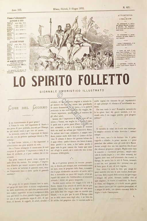 Giornale Umoristico Illustrato - Lo Spirito Folletto N. 627 - …
