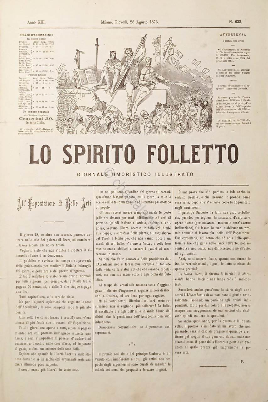Giornale Umoristico Illustrato - Lo Spirito Folletto N. 639 - … | Immagine principale