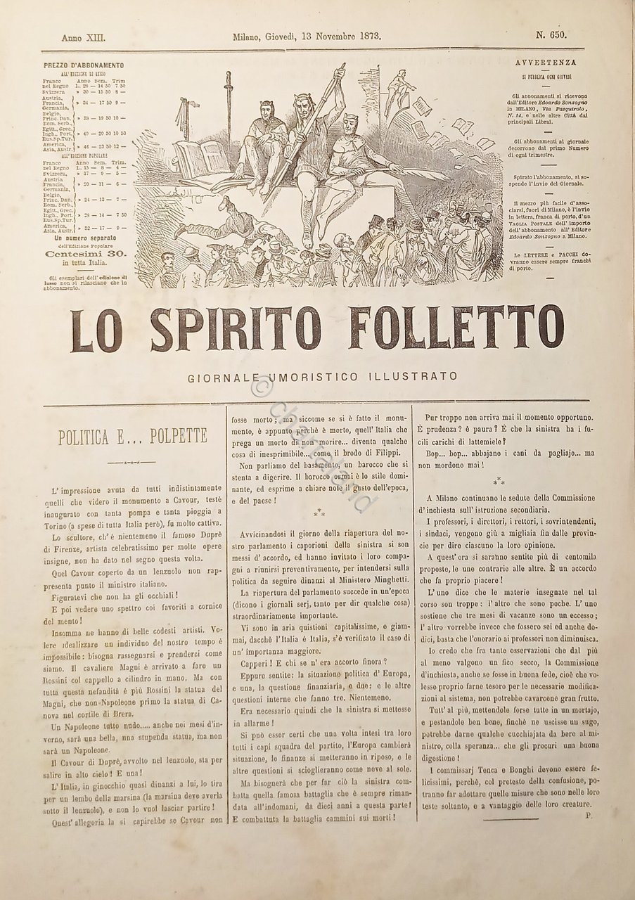 Giornale Umoristico Illustrato - Lo Spirito Folletto N. 650 - … | Immagine principale