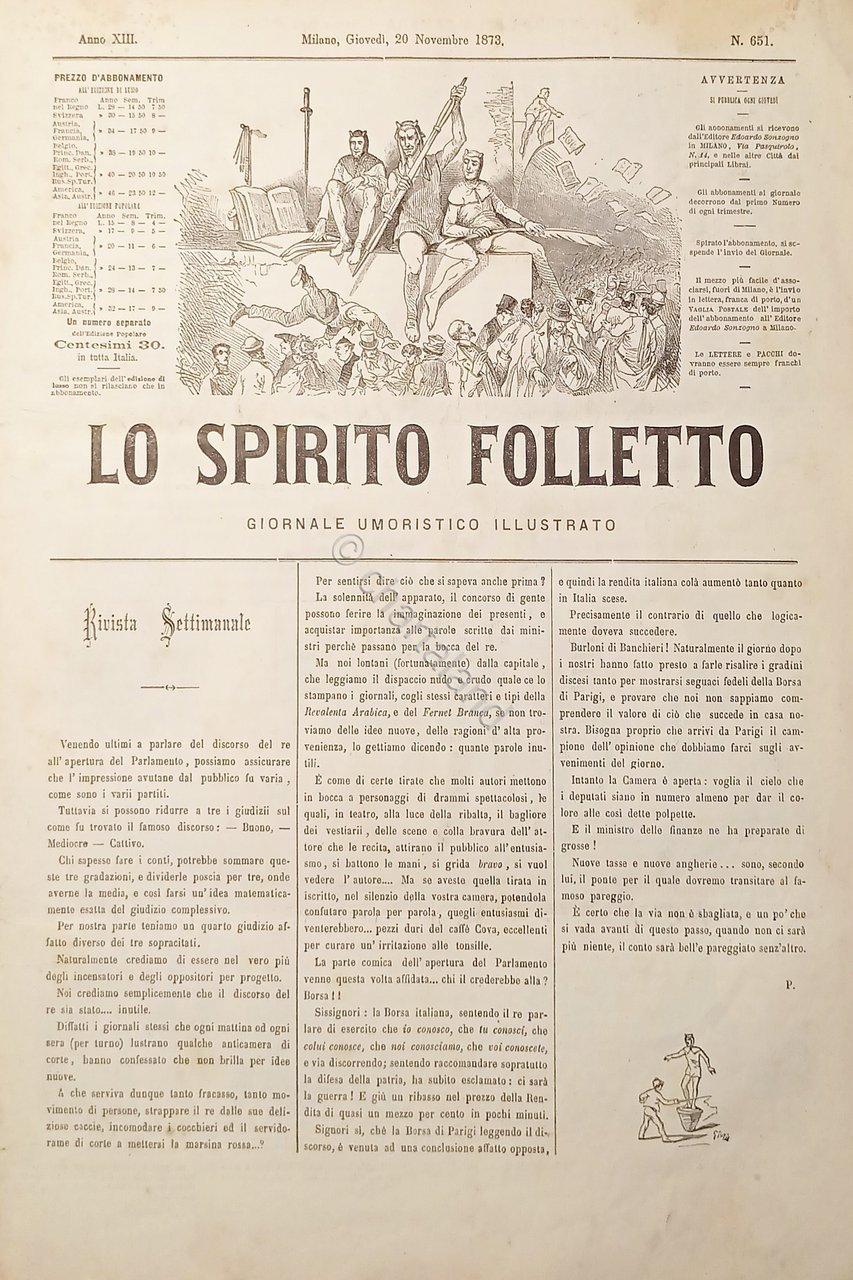 Giornale Umoristico Illustrato - Lo Spirito Folletto N. 651 - … | Immagine principale