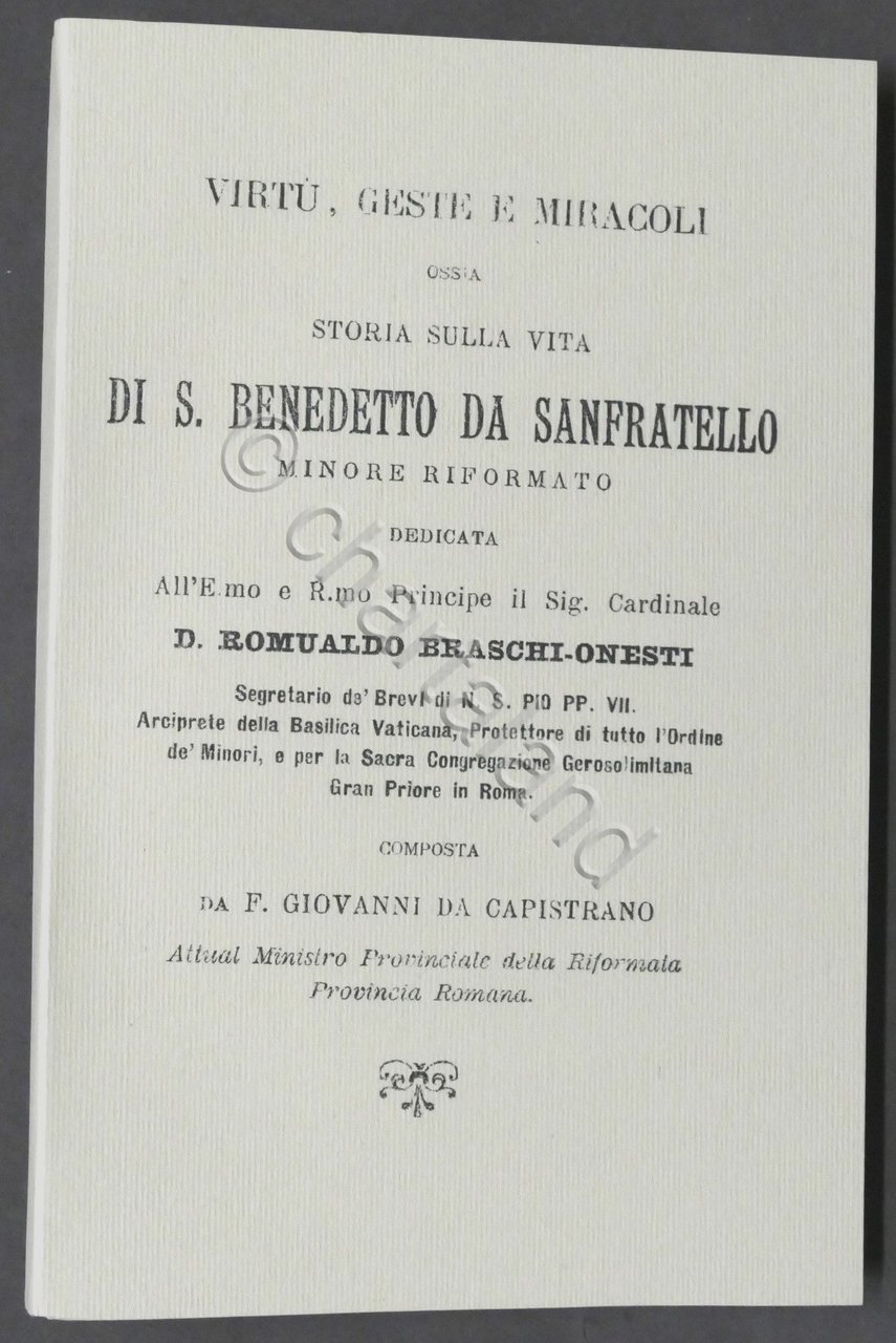 Giovanni da Capistrano - Storia sulla vita di S. Benedetto …