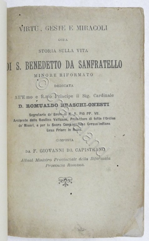 Giovanni da Capistrano - Storia sulla vita di S. Benedetto …