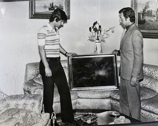 Grande foto spettacolo - calciatore Gianni Rivera e Elirio Picchio …