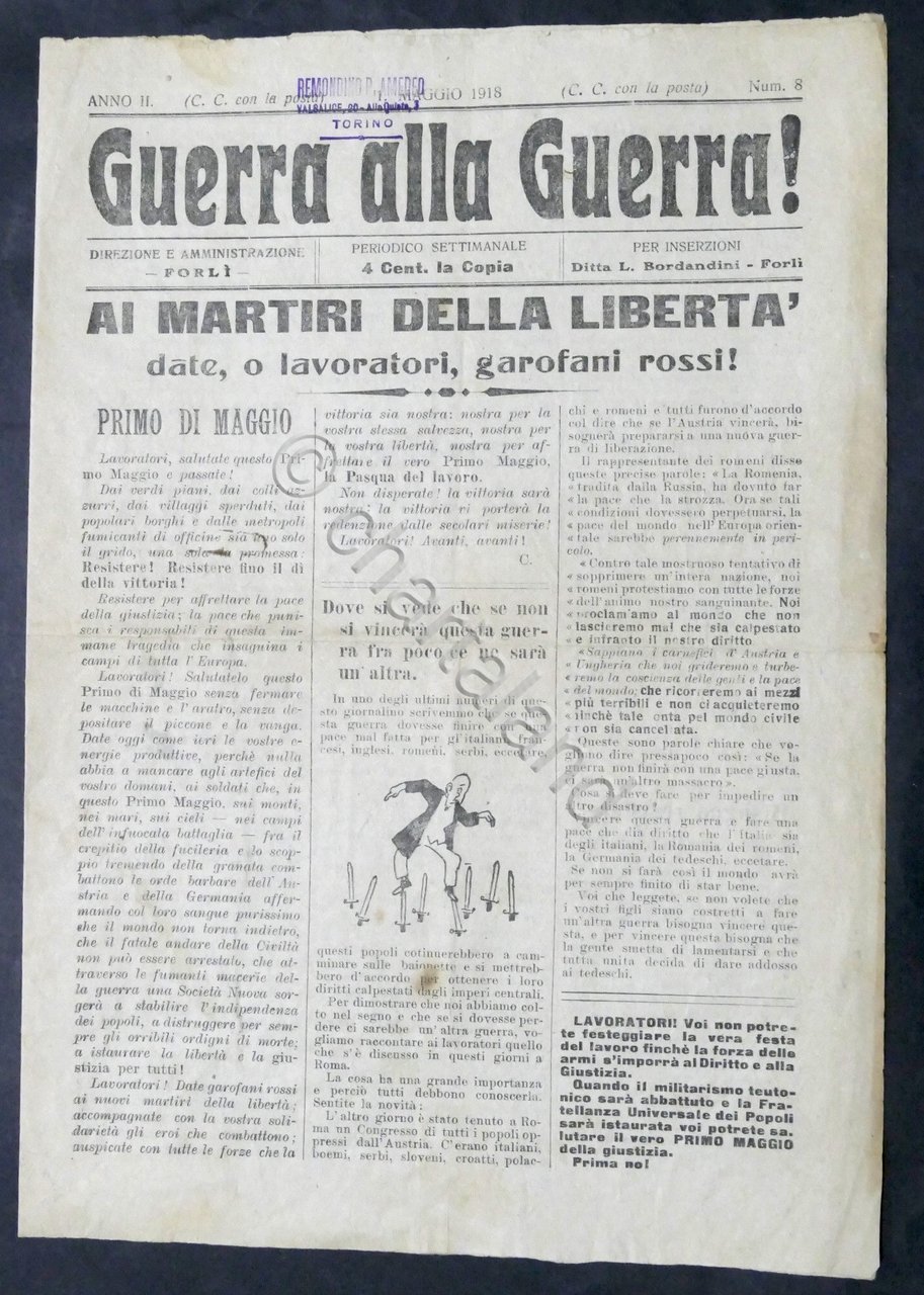 Guerra alla Guerra - Periodico settimanale Forlì Anno II - …
