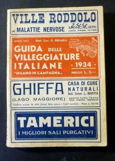 Guida Villeggiature Italiane Dott. Redaelli 1934