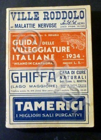 Guida Villeggiature Italiane Dott. Redaelli 1934