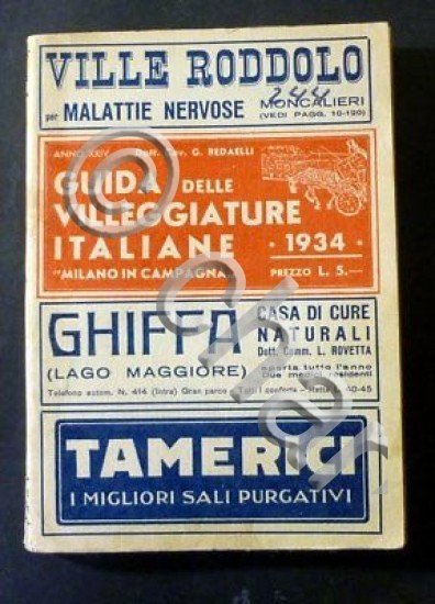 Guida Villeggiature Italiane Dott. Redaelli 1934